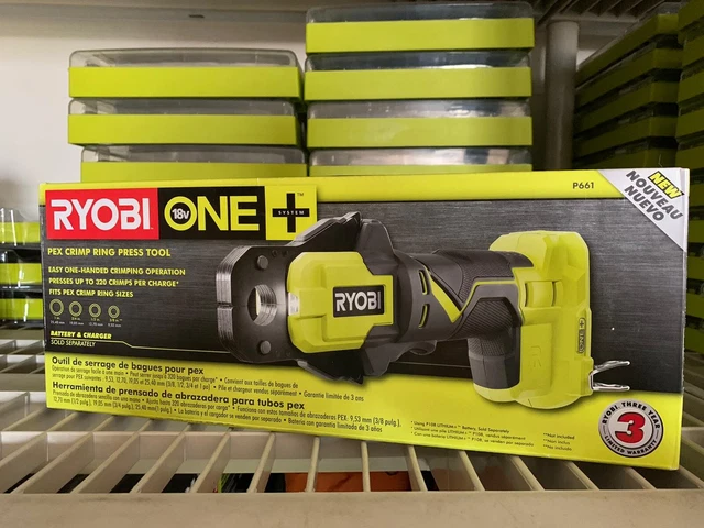 BRAND NEW RYOBI P661 18 Volt ONE PEX Crimp Ring Press Tool