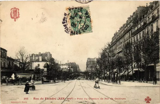 CPA AK PARIS 19e 233 Rue de Flandre Pont du Chemin de Fer de Ceinture (537869)