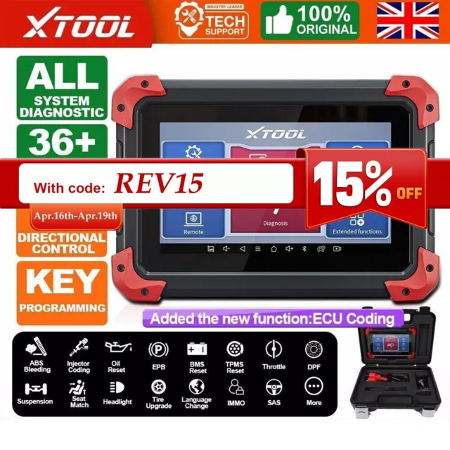 XTOOL D7 Car Diagnostic Tool Code Reader OBD2 Scanner All System ABS DPF IMMO UK