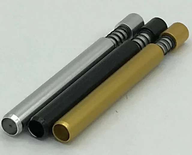Self Cleaning Spring Pipe. One-Hitter. Metal bat - Three Pack USA STOCK