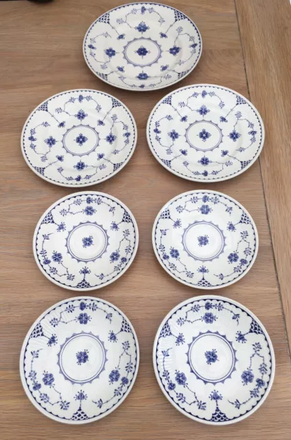 7 Furnivals Denmark Plates 4 Saucers 2 Side Plates & 20 cm Plate