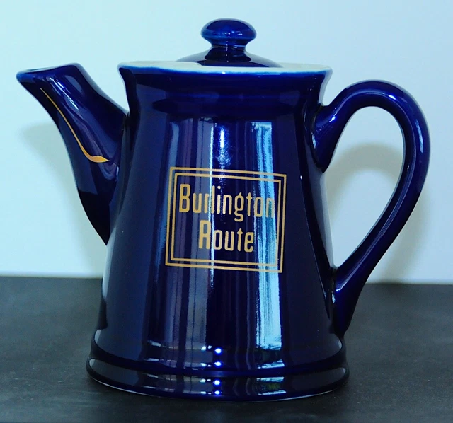 Burlington Route CB&Q dining car coffee pot server reproduction Hall China Co.