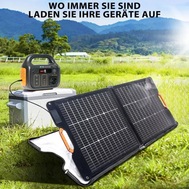 ATZ Powerstation (300W) mit Solarpanel (Doppelseitig, 120W+80W)