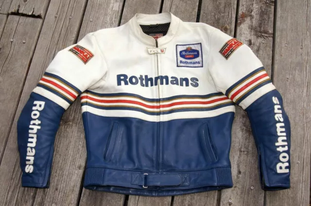 Rothmans Motorcycles Racing Motor Bike Faux/PU Leather Jacket
