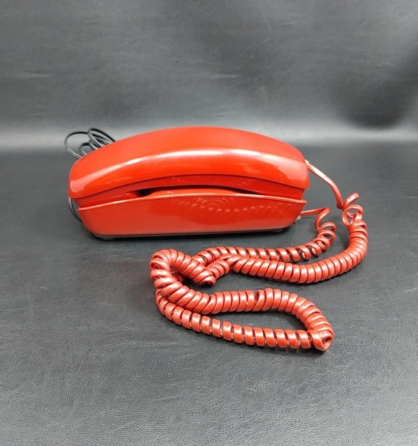 Vtg Western Electric/Bell System Red Push Button Touch Tone Trimline Telephone