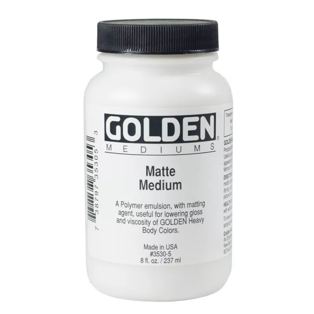 GOLDEN ACRYLIC : Matte Medium : 236ml : 473ml : 946ml