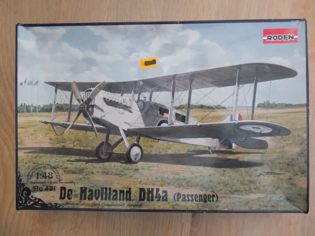 Roden 431 - Raf De Havilland Dh4A Passenger Bi-Plane-  1/48 Scale Model Kit
