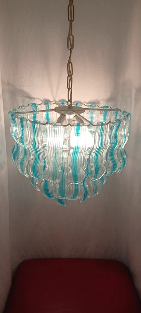 Venini Medium Size Chandelier Bicolor 1960