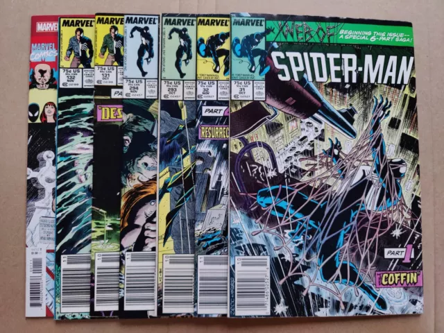 Spider-Man Kraven's Last Hunt 1-6 Amazing 293 294 Web Of 31 32 Marvel Lot of 7