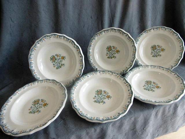 ENSEMBLE DE 8 Assiettes En Sarreguemines Decor La Fayette
