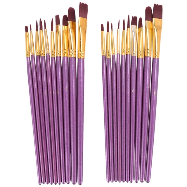 20Pcs Set di Pennelli Pennelli per Acquerelli, Dipinti Ad Olio su Tela, Cer G4T9