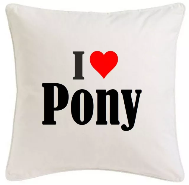 Kissenbezug I Love Pony 40Cmx40Cm Aus Mikrofaser