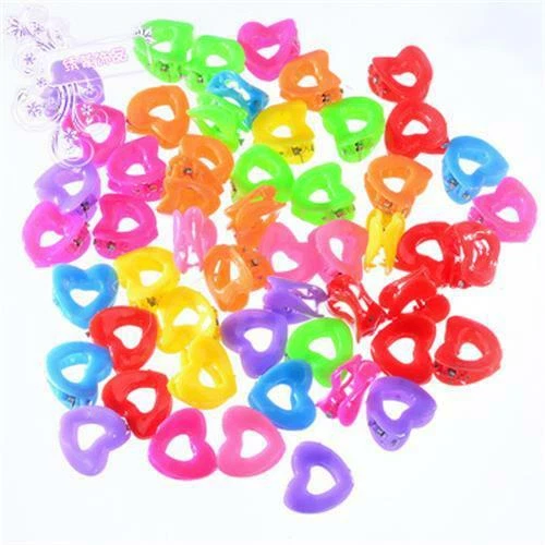 20Pcs Hair Clip Claws Baby Girl Kids Mini Clamp Plastic Flower Heart Star Shaped