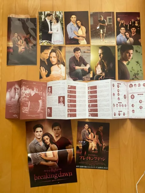 TWILIGHT Breaking Dawn JAPAN program pressbook flyers SET! Edward Pattinson MINT