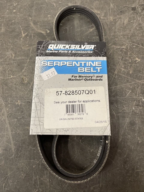 200 225 DFI Mercruiser Serpentine Belt 57-828507q01, Alternator 828507,  MDC2