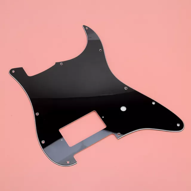 Black Guitar One Humbucker Pickguard 11 Hole Fit For Fender Delonge Strat