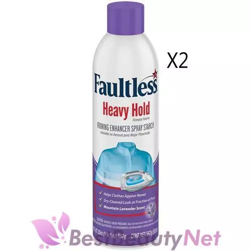 2x Faultless Spray Starch with Easy Iron 2 in 1 Ironing Aid Fabric 20oz  Bottle