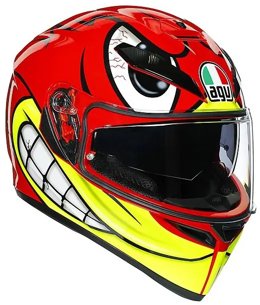 AGV Casco Integrale K3 SV Birdy Max Pinlock Da Moto Rosso Helmets Doppia Visiera