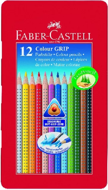 Farbstifte Colour-Grip 2001 12er Metalletui Faber-Castell Farbstift Buntstift