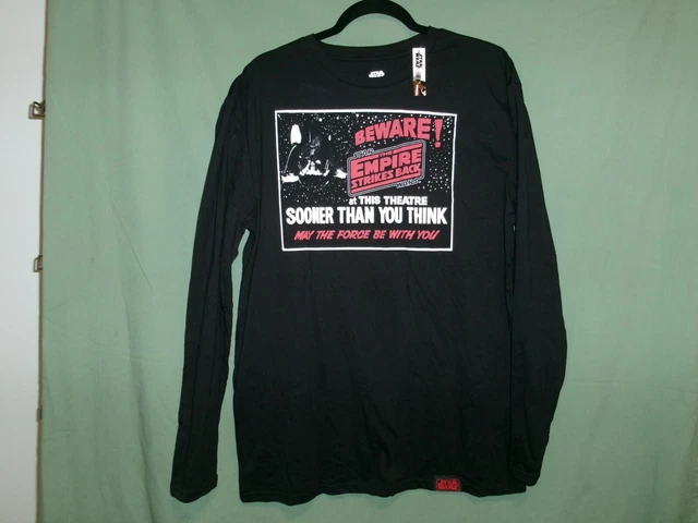 T Shirts - Star Wars Empire Strikes Back Long Sleeve Black L - New W/ Tags