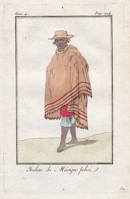 Mexiko Mexico America America costumes grabado engraving Trachten Tracht 1780