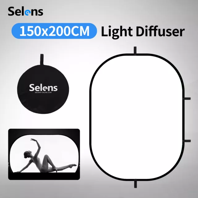 150x200cm Reflector de luz ovalado para estudio fotografía disco difusor suave