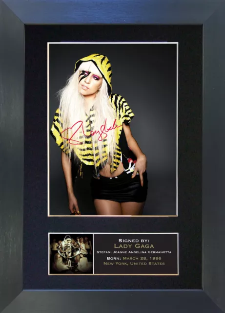 LADY GAGA Mounted Signed Autograph Photo Print A4 #236 2