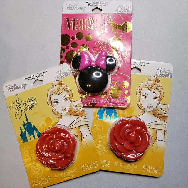 Taste Beauty Disney Lip Gloss Set Of 3 Belle Minnie Mouse Gift Party Favors