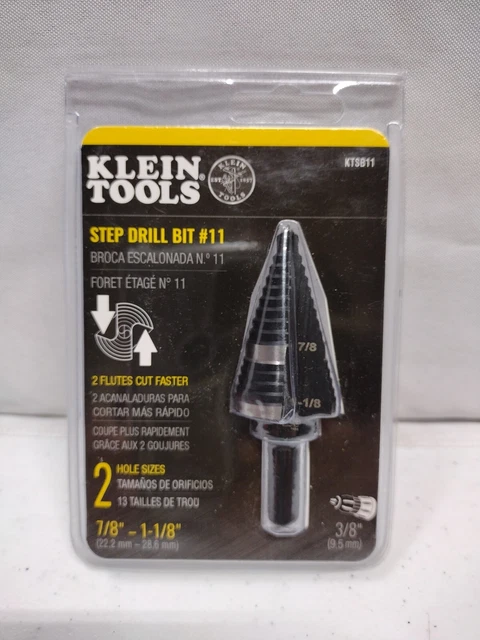 Klein Tools KTSB11 Double Fluted Step Drill Bit