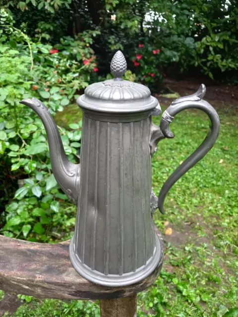Victorian Pewter Coffee Pot By James Dixon And Son