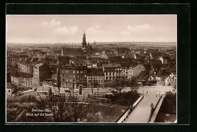 AK Zwickau i. Sa., Blick auf die Stadt 1929