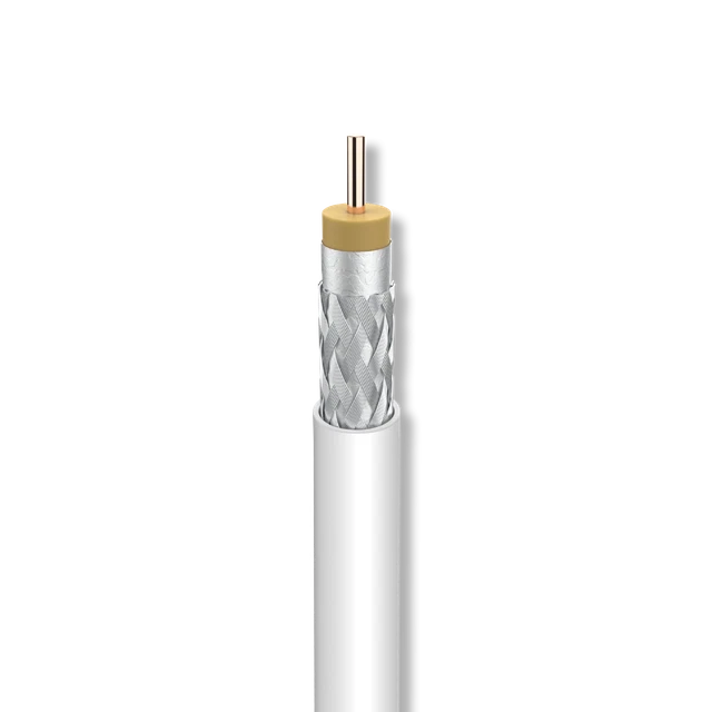 Cavo Coaxial Interno Bianco Cu / Cusn Cpr Eca Bobina 500m 413801 Da Televes