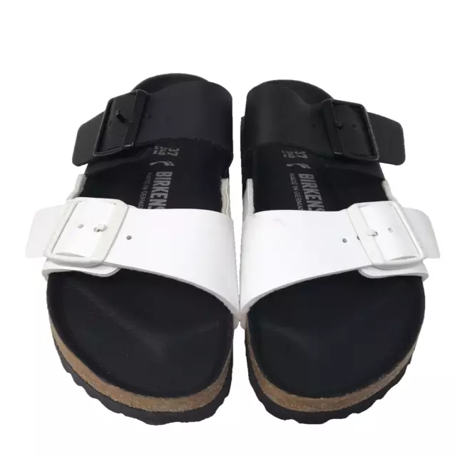 Birkenstock Women's Arizona Split Birko-Flor Black/White Sandals Size:6 92T 2