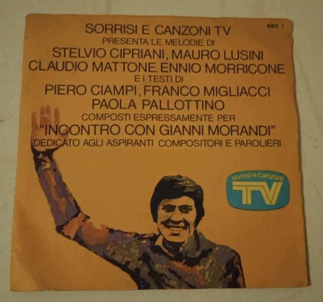 GIANNI MORANDI ENNIO Morricone, Claudio Mattone, Stelvio Cipriani ...