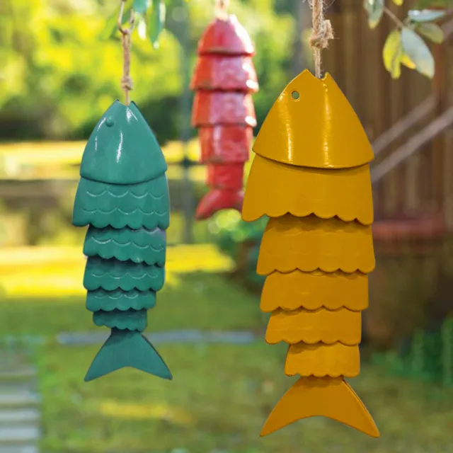 Colored Fish Wind Chime Door Garden Hanging Your Porch Wind Chimes Metal Pendant