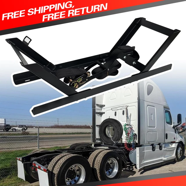 thumbnail image 2 of Adjustable Semi-Truck Spare Tire Carrier For Super Singles - Powder Coated Steel, Universal Fit 2 of 6