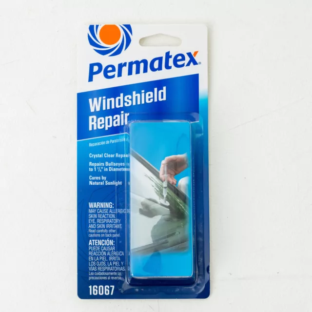 Windshield repair KIT PERMATEX 16067 repairs broken and cracked windshields