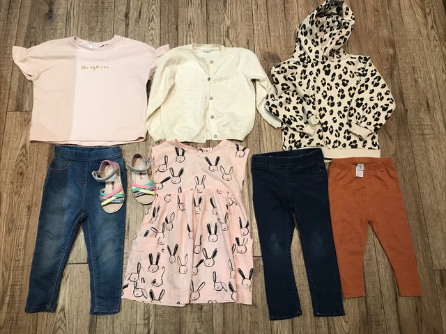 baby girl clothes 18-24 months bundle next Zara HM George TU blue zoo
