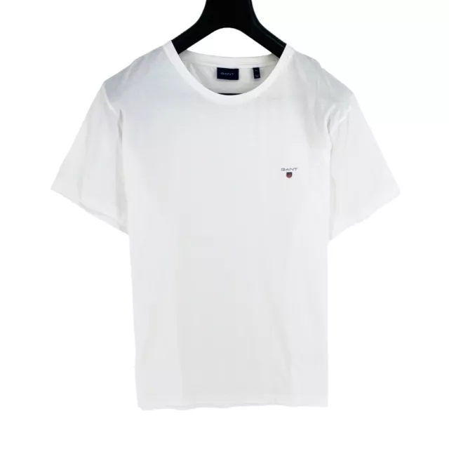 GANT Hommes Blanc Original Ras Cou Manches Courtes T Shirt Taille 3XL XXXL