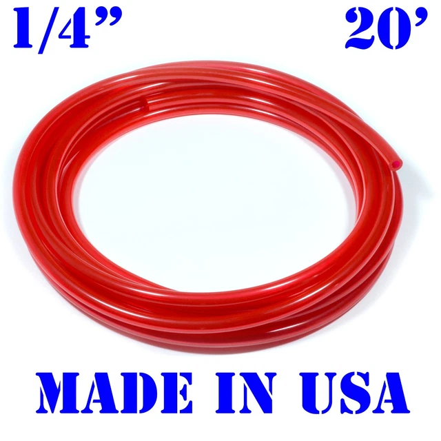 20 feet 1/4"ID / 6mm Fuel Line Cycle ATV Gas Dirt Bike JetSki Hose Tube RED