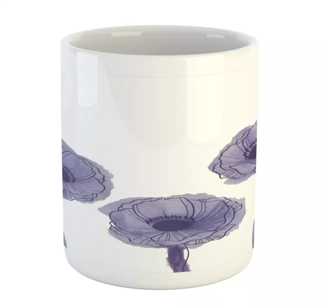 Ambesonne Pastel Floral Ceramic Coffee Mug Cup for Water Tea Drinks, 11 oz
