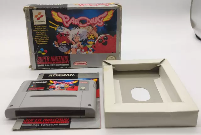 Parodius SNES Super Nintendo Spiel komplett mit OVP und Anleitung