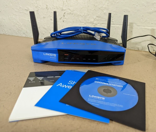 LINKSYS WRT3200ACM AC3200 Dual-Band Wi-Fi Router w/ Power Supply Bundle