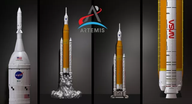 Artemis Space Launch System Orion Capsule takeoff pedestal File STL for 3D Print