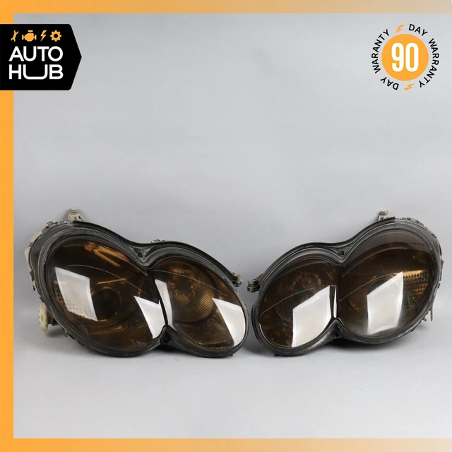 03-08 Mercedes R230 SL500 SL55 Right and Left Side Headlight Lamp Xenon Set OEM