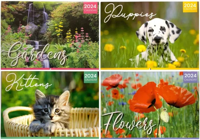 2024 A3 Large Month To View Planner Quality Calender Wall Hanging Planner Animal