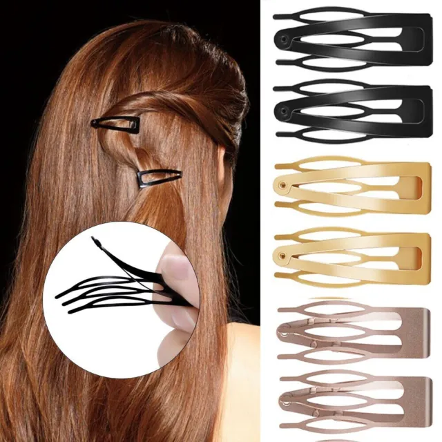 24PCS Women Girls Double-grip Hair Clips Metal Snap Non-slip Hair Styling Tools