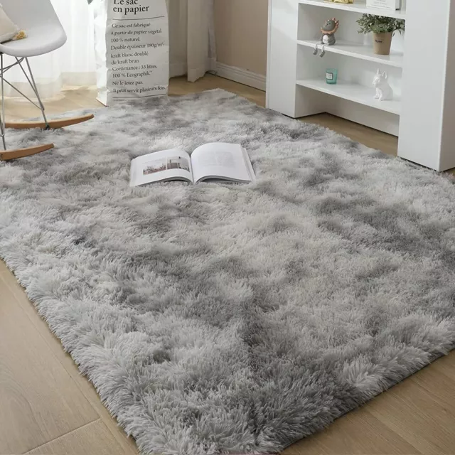 Flauschige Teppiche großer zottiger Teppich Schlafzimmer Wohnzimmer rutschfest weicher Teppich Fußmatte 3
