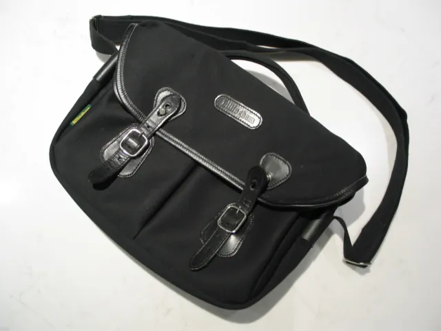 Billingham Hadley Pro Camera Bag Black Canvas Black Leather Olive Linings
