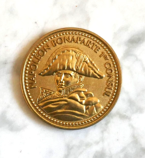 França medalha Le Sacre de Napoléon Bonaparte Franklin Mint Vermeil